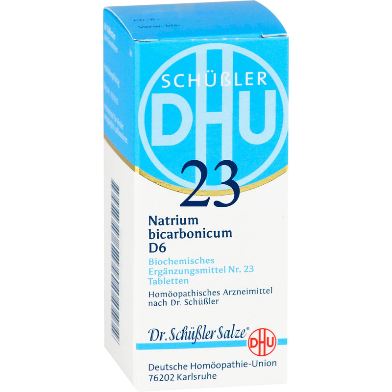 DHU Natrum bicarbonicum D6 biochemical supplement No. 23 - the mineral salt of the acid-base balance - environmentally friendly in a medicine jar, 200 tablets - NewNest Australia