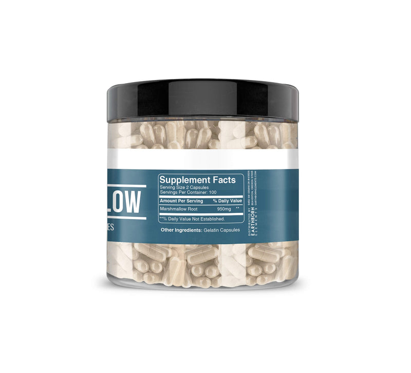 Earthborn Elements Marshmallow Root 200 Capsules, Pure & Undiluted, No Additives 200 Count (Pack of 1) - NewNest Australia