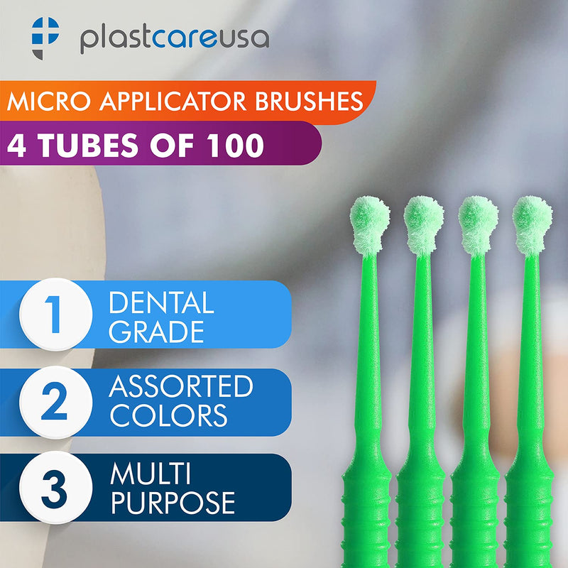 400 Green Regular Disposable Micro Applicator Dental Bendable Brushes - NewNest Australia