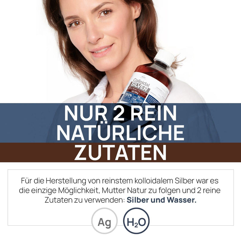 Colloidal Silver 50 Ppm 1000 Ml ‚Óè Premium Silver Water Stronger Than 25 Ppm ‚Óè For Humans, Dogs & Cats ‚Óè Carbon Neutral ‚Óè 100% Natural With 2 Ingredients - NewNest Australia