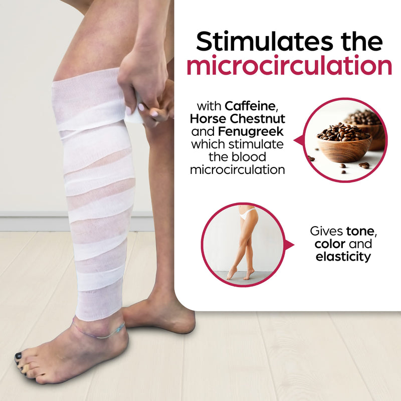 Agocap Draining Bandages Legs HD, with Longan fruits and Caffeine. Bandage treatment with reshaping and toning action. 2 draining bandages with 250 ml active ingredient + FREE cartene pants HD Bandage - NewNest Australia