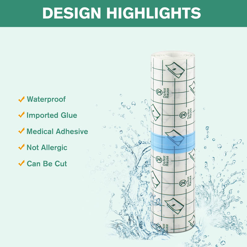 Dyroe Shower Plaster Waterproof Plaster Large Roll Tattoo Film Healing 15 Cm X 3 M Waterproof Transparent Bandage Second Skin Medical Tape For Sports, Showers - NewNest Australia