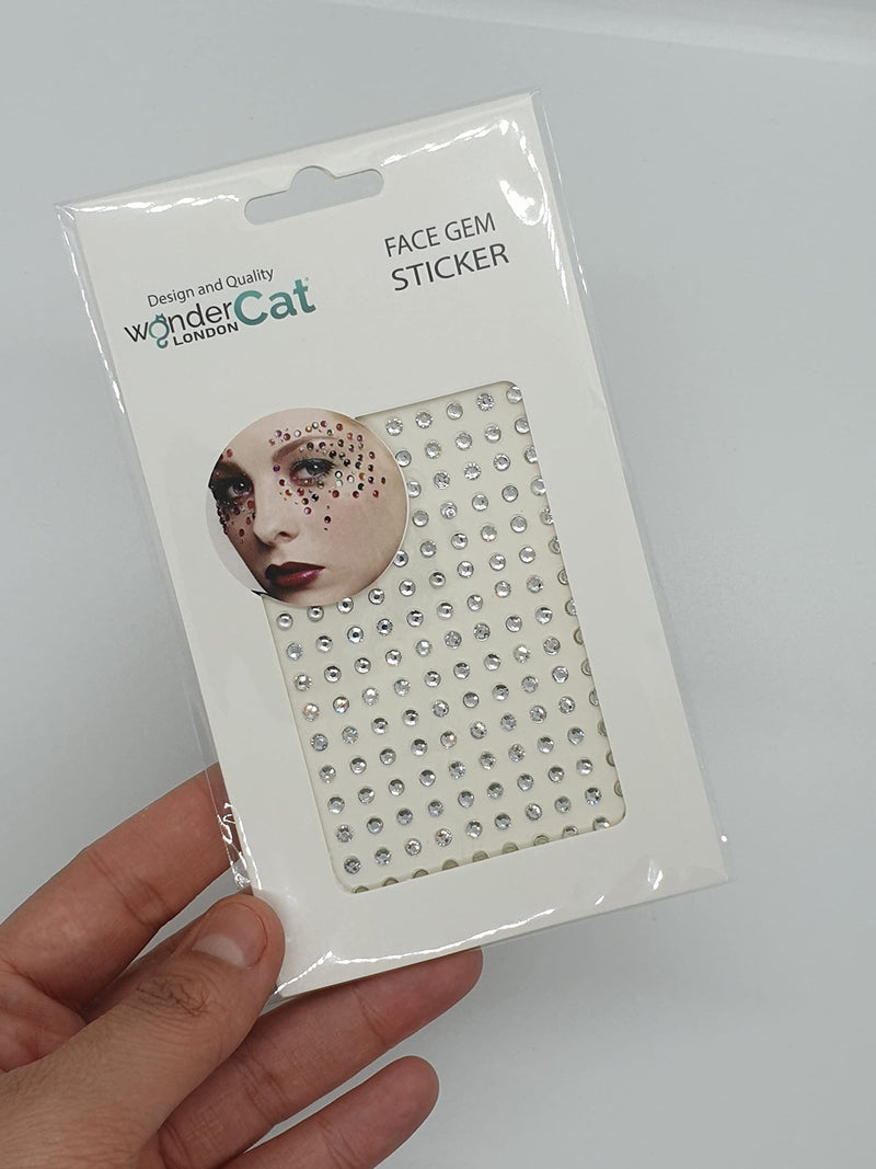 150 PCS 4 mm Face Gems Stickers Temporary Tattoo Acrylic Crystal Glitter Waterproof Face Jewels Rainbow Tears Rhinestone for Party, Rave Festival, Dress-up Make up -SELF ADHESIVE- (CLEAR (Z1KAZ01)) CLEAR (Z1KAZ01) - NewNest Australia