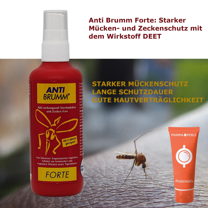 Anti Brumm Forte pump spray 150 ml I insect repellent I effective protection against mosquitoes and ticks I DEET I for long-distance travel, tropics I savings set plus Pharma Pearl give-away (1x 150 ml) 1x 150 ml - NewNest Australia