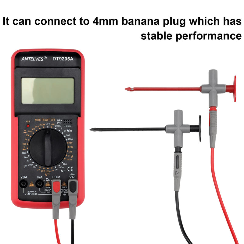 4 Pcs Puncture Probe P5010 Electrical Wire Piercing Test Clip Multimeter Piercing Probes Test Probes and Leads Automotive Test Cable Kit for Auto Testing Repairing Tool, Black and Red - NewNest Australia