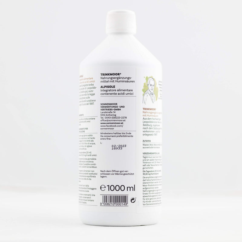 Drinking moor 1l "high for vitality" from SonnenMoor - liquid drinking moor to take - for the intestines 1000 ml - NewNest Australia