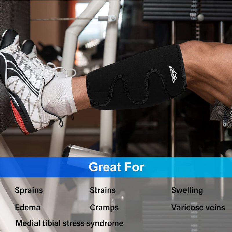 supregear Calf Support Brace, Adjustable Shin Splint Compression Calf Wrap Sleeve for Muscle Swelling Pain Relief Hiking Training Comfortable Breathable Calf Support for Men and Women, Black - NewNest Australia