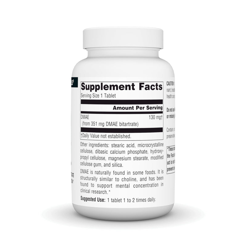 Source Naturals DMAE (DiMethylAminoEthanol) - 351 mg - 200 Vegetarian Tablets - Gluten Free - NewNest Australia