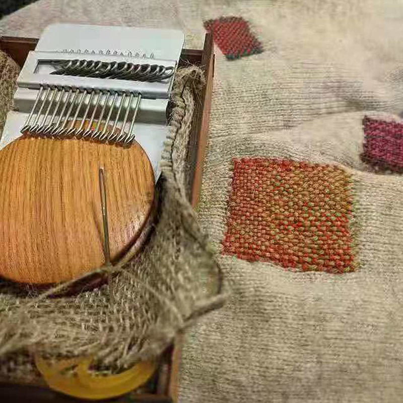 Small Weaving Loom, Wooden Speedweve Darning Loom Type Weave Tool, Convenient DIY Darning Machine for Mending Jeans and Clothes Quickly and Easily, Makes Beautiful Stitching (14 Hooks) 14 Hooks - NewNest Australia