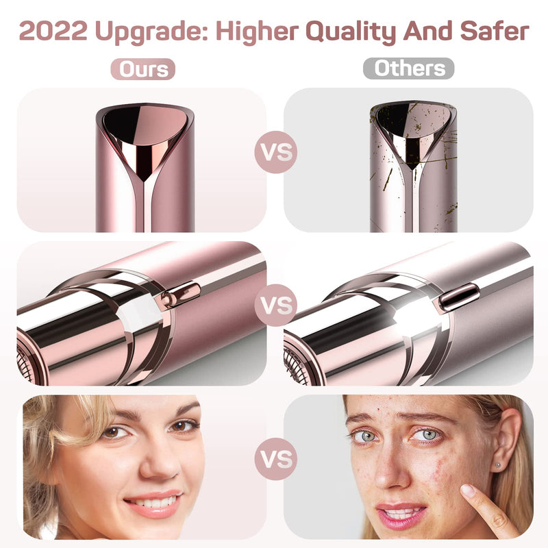 The Flawless Facial Epilator Women's Rechargeable, 2 x Replacement Heads Included, Facial Hair Remover for Women Painless, Facial Hair Remover, for Cheeks, Chin, Arms Pink (2 x Replacement Heads Included) - NewNest Australia