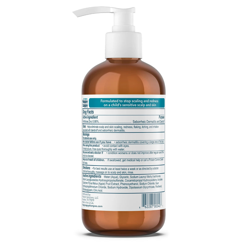 Dr. Eddie’s Happy Cappy Medicated Shampoo for Children, Treats Dandruff and Seborrheic Dermatitis, No Fragrance, Stops Flakes and Redness on Sensitive Scalps and Skin, Cradle Cap Brush Not Needed, 8 oz - NewNest Australia