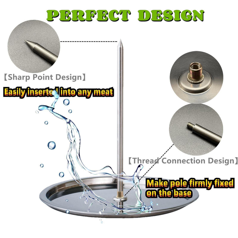 ?NEW-SALL?Vertical Skewer Grill-BBQ Stainless Steel Al Pastor Skewer Hack-Removable Brazilian Barbecue Skewer Stand- Meat spit Great for Shawarma, Whole Chickens,Large Meat,Sausage,Steak - NewNest Australia