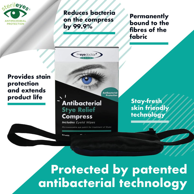 The Eye Doctor Stye Relief Compress Featuring Sterileyes - Microwaveable Single Eye Patch - Treatment of Styes, Chalazion & Cyst - Moist Heat Mask for Dry Eyes, Blepharitis & MGD - NewNest Australia