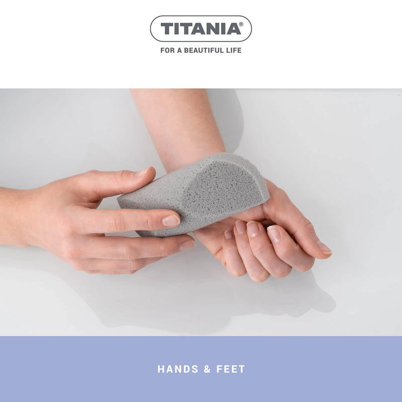 Titania Pumice Sponge (Rounded) ‚ Pumice Sponge For Hand And Foot Care ‚ Ergonomically Shaped Callus Remover ‚ Pumice Sponge Foot Care ‚ Made In Germany ‚ Pumice Sponge For Feet (Gray) - NewNest Australia