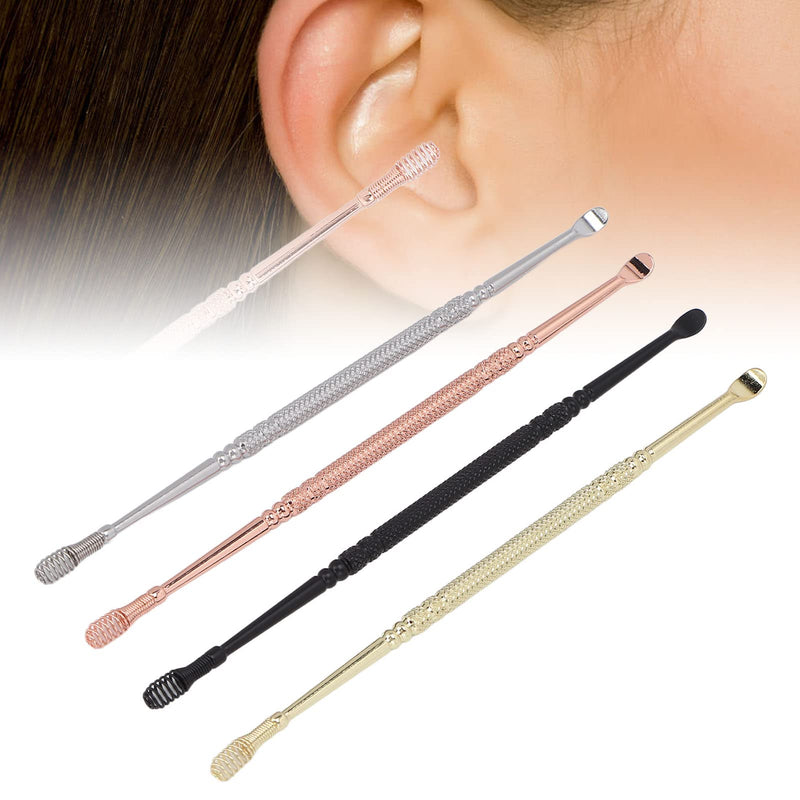 Earpick Ear Wax Remover Set, 4 Colors, 360¬∞ Spiral Earwax Remover Cleaning Tool, Stainless Steel Double Head Earwax Remover Set, Ear Curette Earwax Remover Tool - NewNest Australia