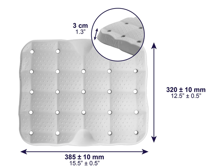 KMINA - Shower Chair Cushion (15.5"x12.5"x1.3", Stool Not Included), Bath Seat Cushion Adult, Shower Seat Cushion Waterproof, Kneeling Pads for Gardening, 100% Waterproof Foam - Made in Europe - NewNest Australia