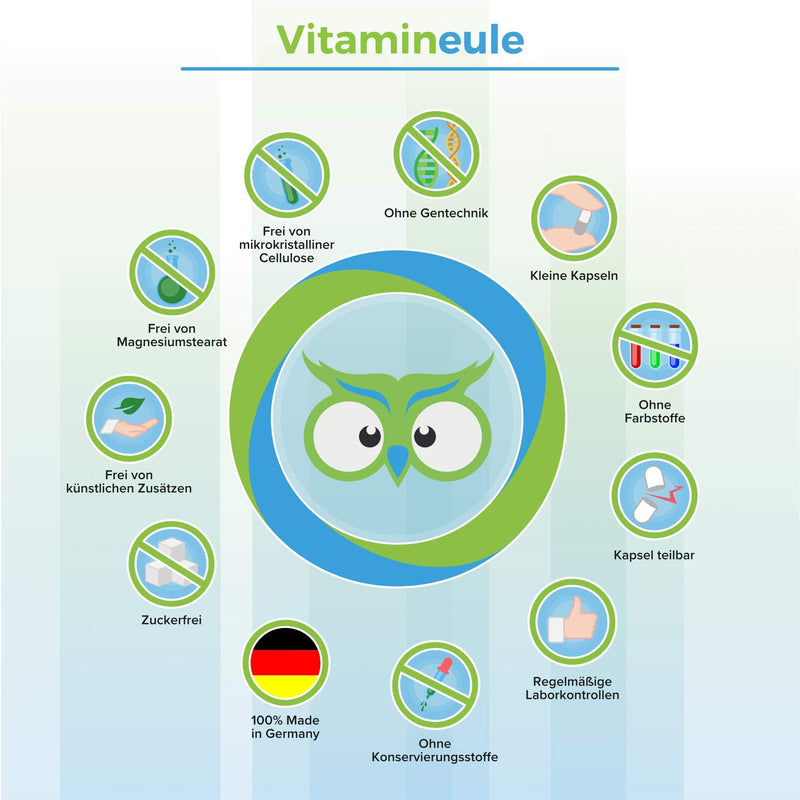 Vitamineule High Dose Vegan Multivitamin Capsules Without Artificial Additives, Suitable For Children, German Quality, Small Capsules Instead Of Large Tablets And Contains Every A ‚ Z Vitamin - NewNest Australia
