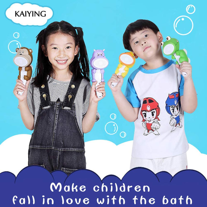 KAIYING Children's Handheld Shower Head,Cartoon Water Flow Spray Shower Head Baby Kids Toddler Bath Play Bathing Toys (K:Showerhead(Hippie)+Hose+Diverter) - NewNest Australia
