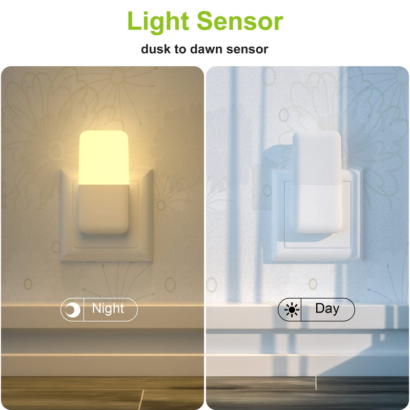 MAZ-TEK Plug in Night Light, Warm White LED Nightlights with Smart Dusk to Dawn Sensor for Kids, Nursery, Ideal for Bedroom, Bathroom,Hallway, Stairs, Kitchen, 6 Pack - NewNest Australia