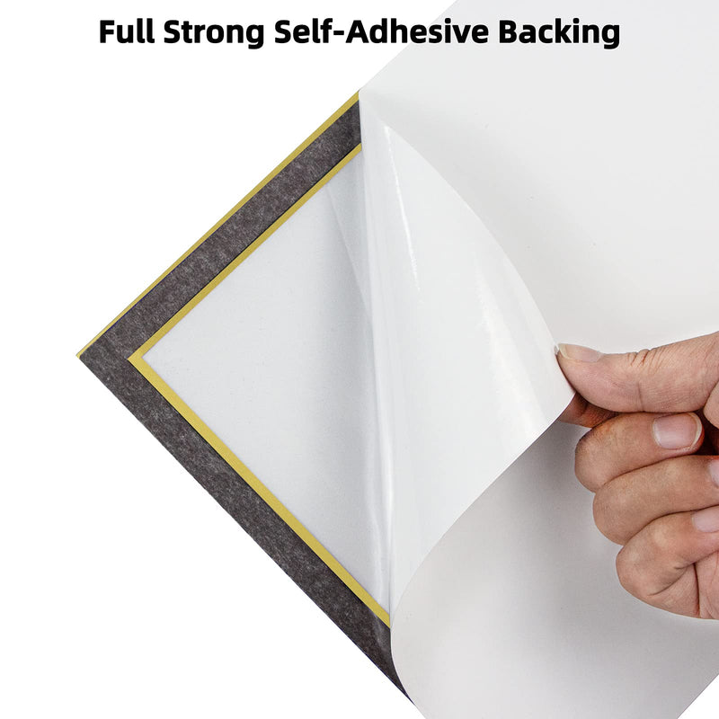 JIUYE A4 Self Adhesive Magnetic Display Frame,Dual Side Transparent Magnetic Window Sign Holder for Office/Store/School as Shop Window Notice Display Frame/Schedule (A4 2Pcs, Golden) A4 2Pcs - NewNest Australia