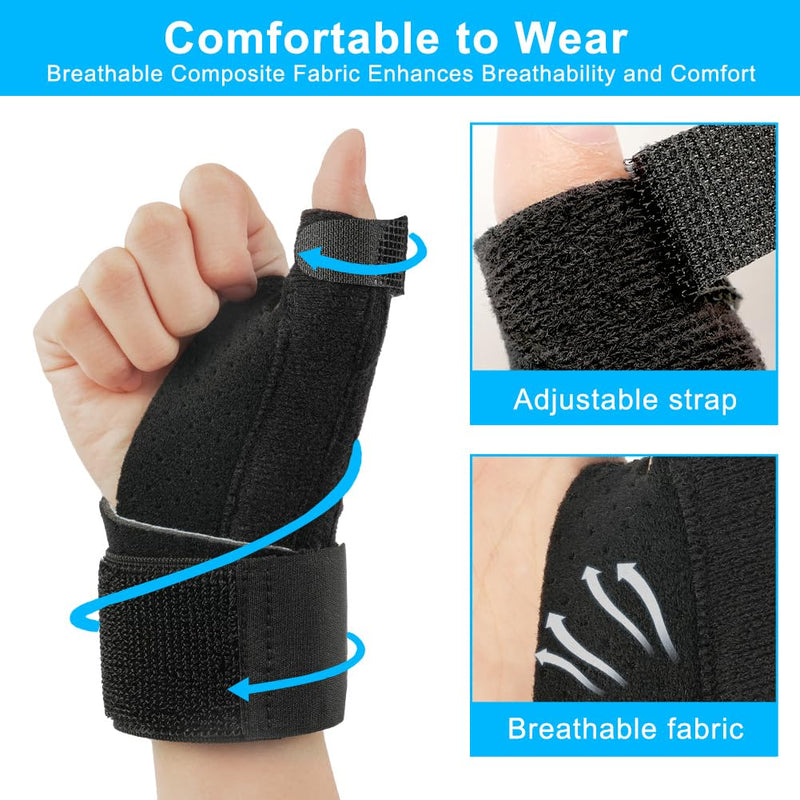 Acwoo Thumb Brace Wrist Support Right And Left Thumb Splint Breathable For Reduces Thumb Wrist Pain And Fatigue, Thumb Ccd Joint Arthritis, Carpal Tunnel Syndrome (B) - NewNest Australia