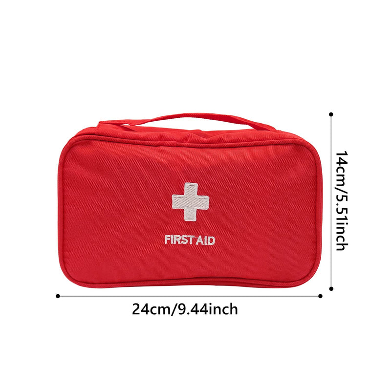 ALLY-MAGIC First Aid Bag Empty Pouch Travel Emergency Pouch Small Medical Kit Portable Travel First aid kit Mini Medicine Storage Bag for Camping Hiking Outdoor Activities Y4-STJJB (Red-1) Red-1 - NewNest Australia