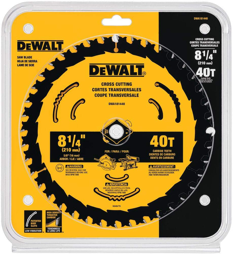 DEWALT DWA181440 8-1/4-Inch 40-Tooth Circular Saw Blade New - NewNest Australia