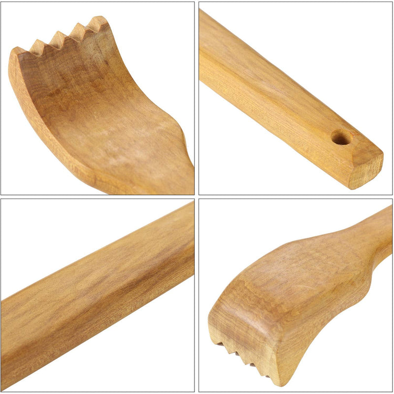 Wooden Back Scratchers, Handheld Manual, Back Massager, Long Back Scratcher for Instant Relief of Itching Body, Relaxation, Pack of 2 - NewNest Australia