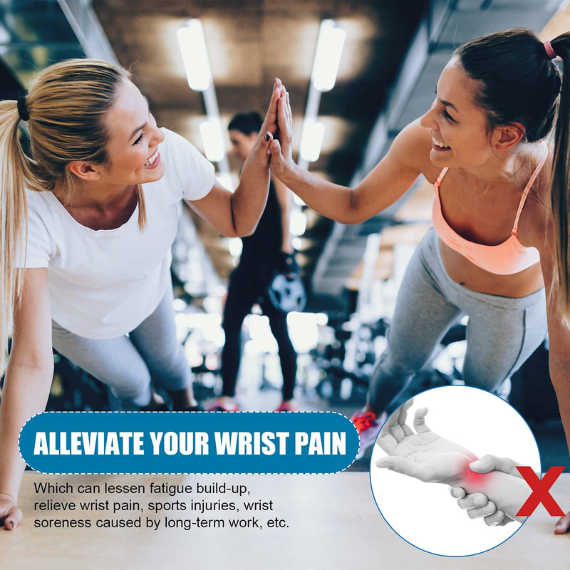 SATINIOR 2 Pieces Carpal Tunnel Wrist Brace Support Removable Metal Wrist Splint, Three Adjustable Compression Straps for Tendinitis, Sports Injuries, Pain Relief (Left and Right Hand), Black Right and Left Hand - NewNest Australia