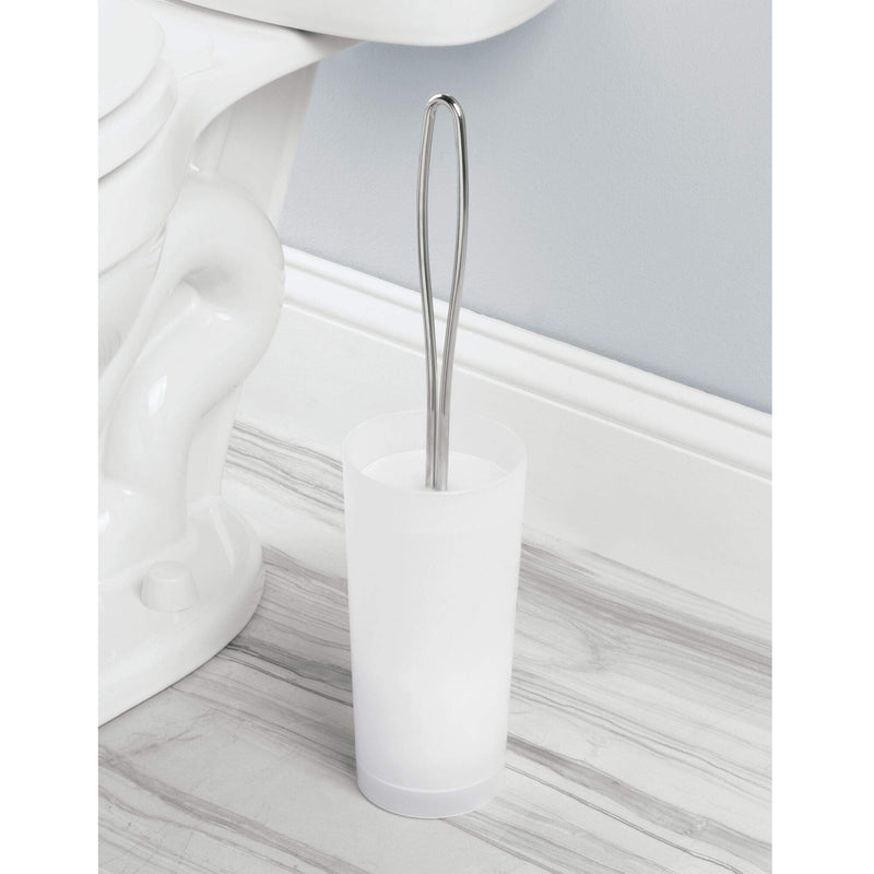 iDesign Loop Toilet Bowl Brush and Holder for Bathroom Storage - Clear - NewNest Australia