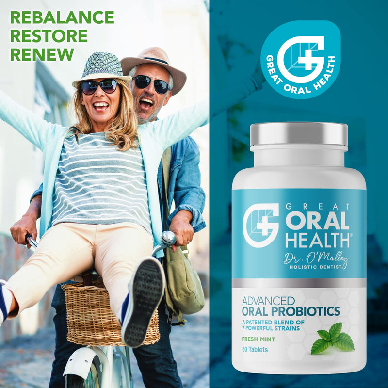 Great Oral Health Oral Probiotics - Attack Bad Breath, Gum Disease and Build Strong Oral Health- All Natural CHEWABLE Probiotics (2 Pack, Mint Flavor) 2 Pack - NewNest Australia