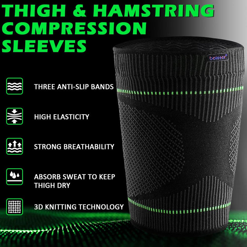 Beister Thigh Brace Thigh Compression Stabilizer Non-Slip Thigh Compression Bandage For Men & Women (Pack Of 2), Hip Braces For Hip Joint Pain, Quad Hamstring, Arthritis - NewNest Australia