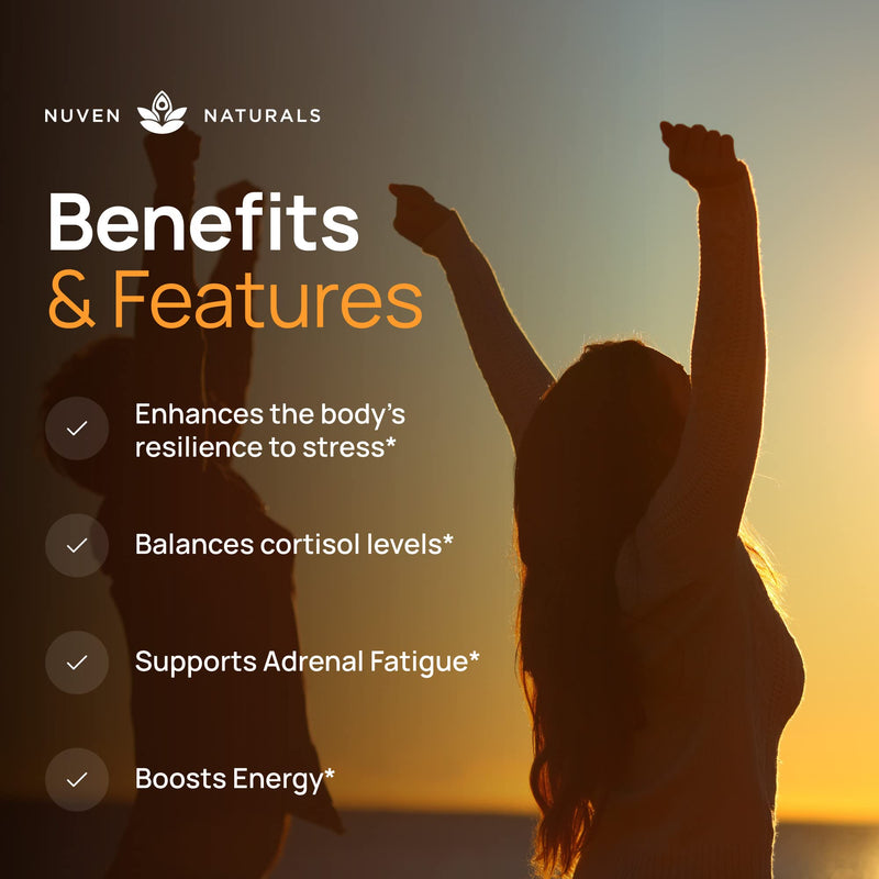 Adrenal Support — Natural Adrenal Fatigue Supplements, Cortisol Manager with Ashwagandha Extract, Rhodiola Rosea, Holy Basil, Adaptogenic Herbs for Adrenals, Stress Support & Adrenal Health - NewNest Australia