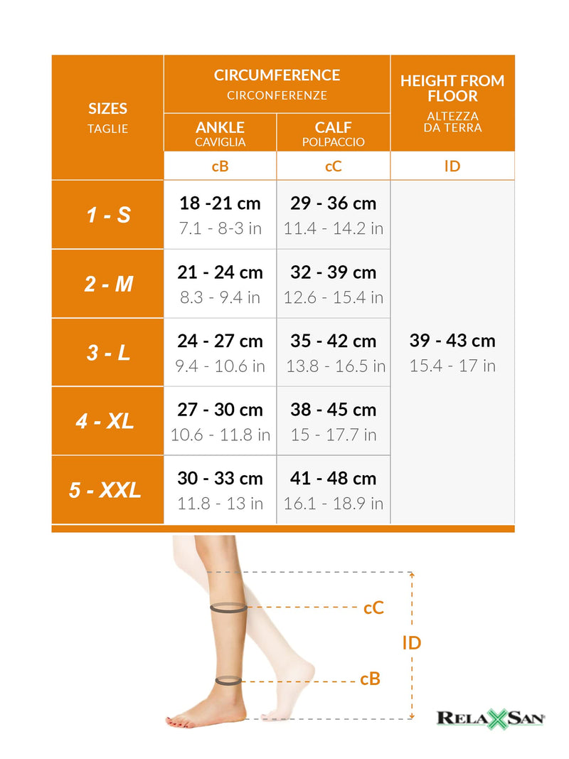 Relaxsan Antitrombo M1350A (White, M) Open Toe Thrombosis Stockings Class 2 Graduated Compression 25-32 mmHg K2 - NewNest Australia