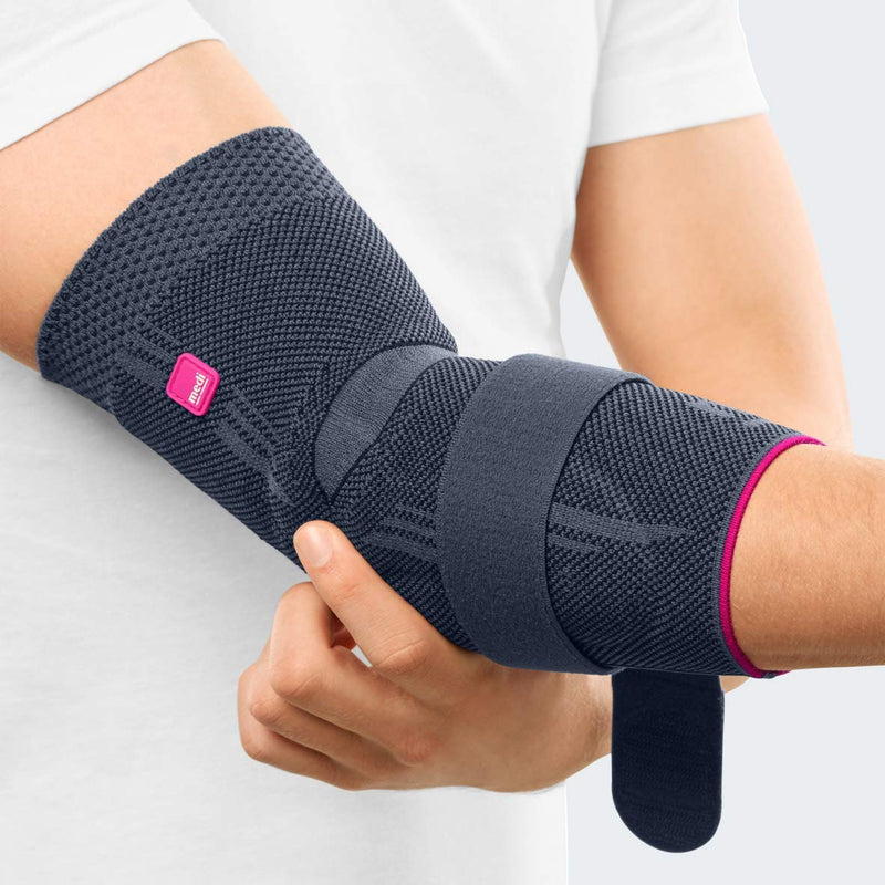 medi Epicomed - elbow bandage | silver | Size V | Compression bandage to stabilize the joint for tennis elbow or golfer's elbow Can be worn on both sides - NewNest Australia