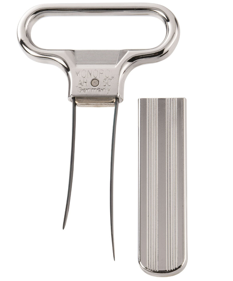 NewNest Australia - Monopol Westmark Germany Steel Two-Prong Cork Puller with Cover (Silver Satin) 1 