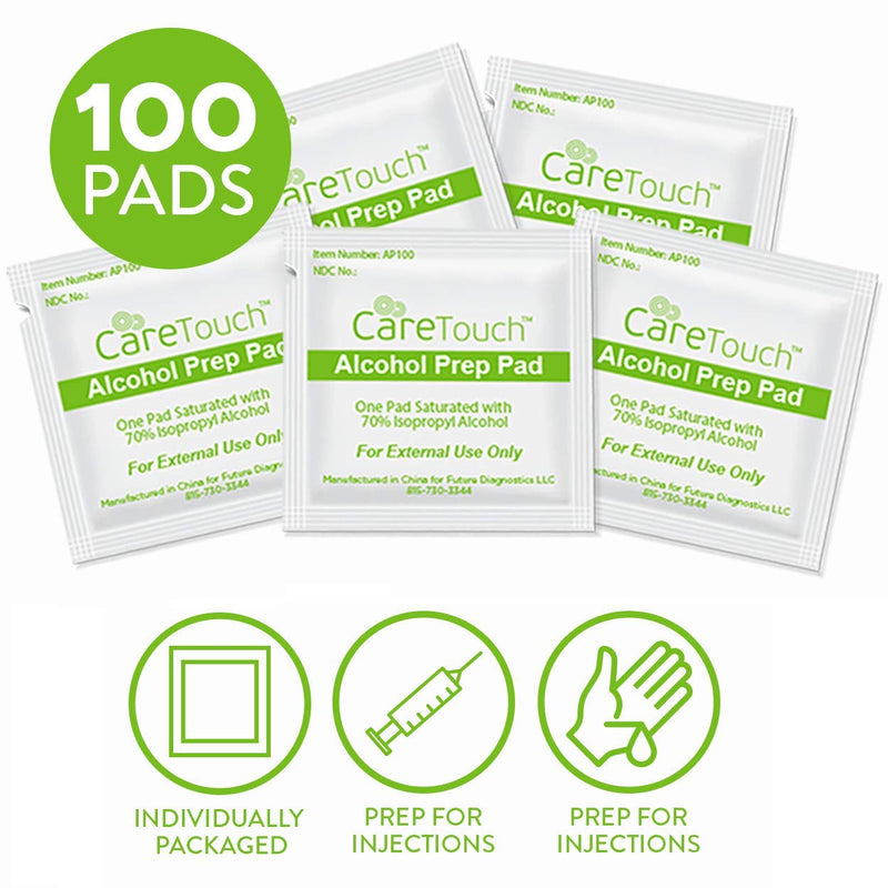Alcohol Wipes | Individually Wrapped Alcohol Prep Pads with 70% Isopropyl Alcohol, Great for Medical & First Aid Kits | Sterile, Antiseptic 2-Ply Alcohol Swabs - 100 count 100 Count (Pack of 1) - NewNest Australia