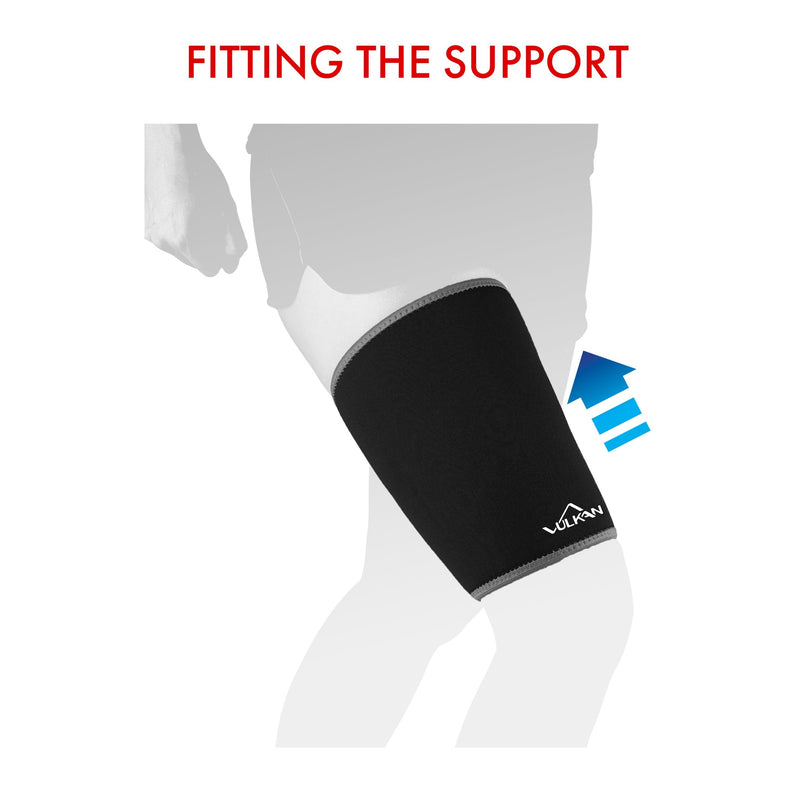 Vulkan Classic Thigh Support, X-Large, Thigh Brace for Muscle Stability, Thigh Compression Sleeve for Hamstring Injuries and Strains, Neoprene Thigh Support for Athletes, Exercises, and Working Out - NewNest Australia