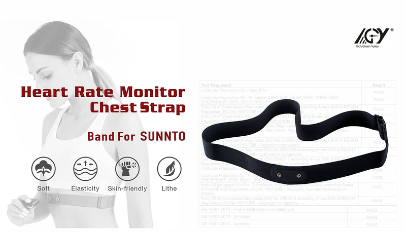 Heart Rate Sensor Belt for SUUNTO Replacement Chest Strap Medium Black - NewNest Australia