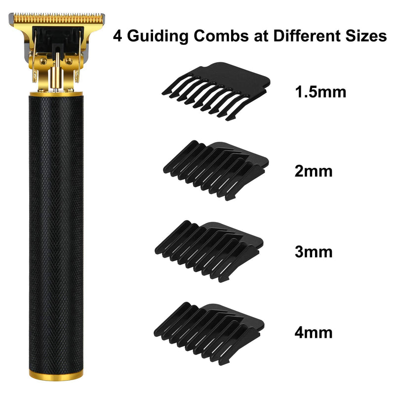 URAQT Hair Clippers for Men, Cordless Clippers Electric Hair Trimmer Beard Trimmer Set, Waterproof Detail Beard Shaver, T-Blade Trimmer Grooming Cutting Kit with 4 Guide Combs and 2 Hair Combs - NewNest Australia