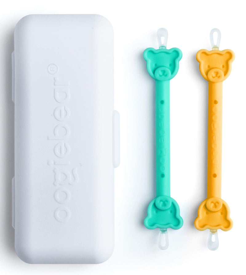 oogiebear - Nose and Ear Gadget. Safe, easy nasal booger and ear cleaner for newborns and infants. Dual earwax and snot remover. Aspirator Alternative - 2 pack with Case - Orange and Seafoam - NewNest Australia