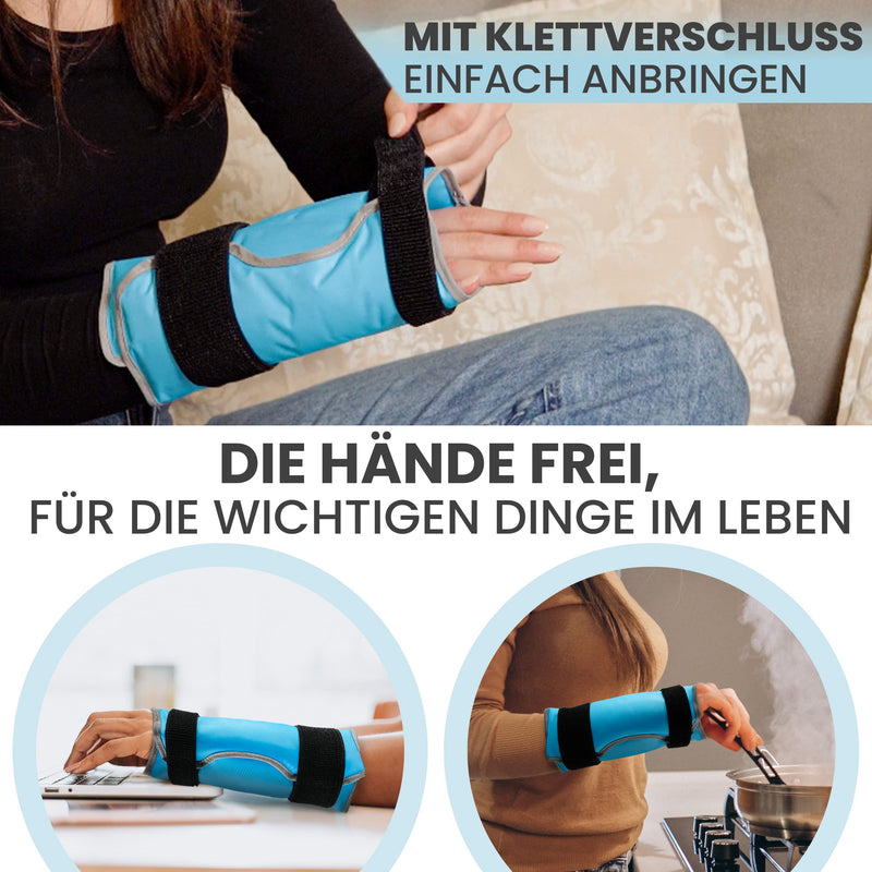 Icehof Wrist Cooling Pad - Cold Warm Compress With 2 X Velcro Fastening, Universal - High-Quality Cooling Gel & Upper - Cooling Bandage Cooling Cuff Like Cooling Gloves Hand Joint Pain - NewNest Australia