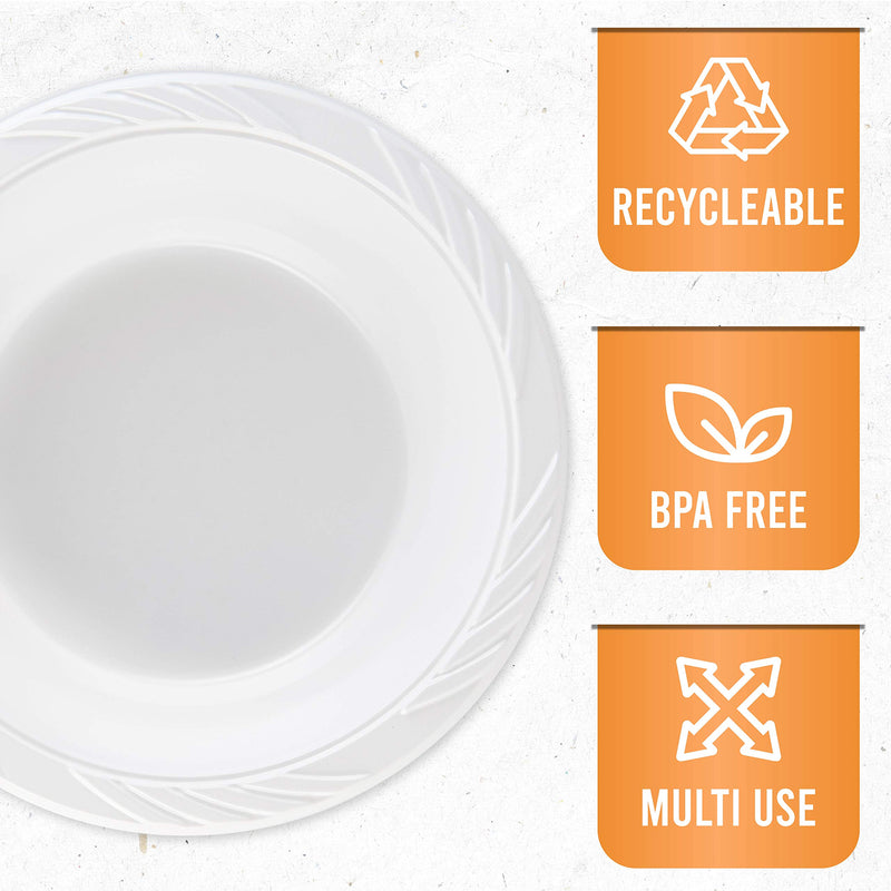 50 Count Disposable 18 ounce White Plastic Soup Bowls 50 18 oz Bowls - NewNest Australia