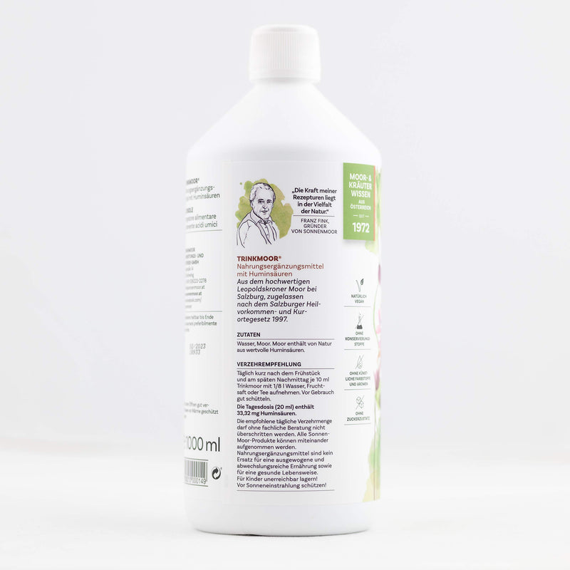 Drinking moor 1l "high for vitality" from SonnenMoor - liquid drinking moor to take - for the intestines 1000 ml - NewNest Australia
