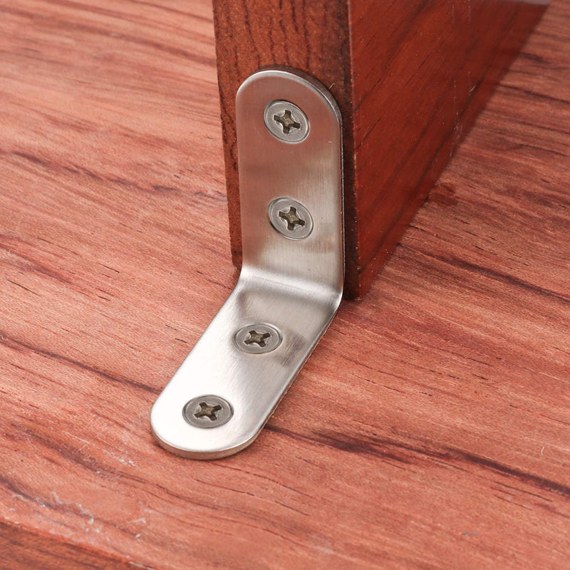 Does Not Apply,Pack Of 10 Stainless Steel Angle Shelf Brackets, Corner Connectors, Metal, Angle Connectors, 90 Degree Corner Connectors, Shelf Coner Brace Brackets For Shelves, Furniture, Wood, With Screws - NewNest Australia