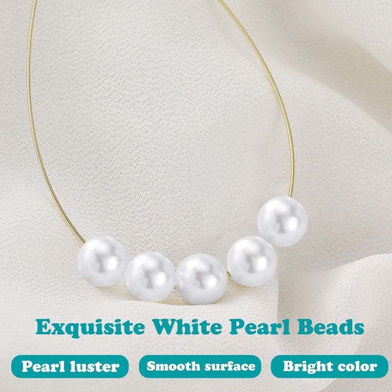 HILELIFE Pearl Beads for Jewelry Making - 1000 PCS 8mm White Pearls for Jewelry Making, Pearls for Crafts, Round Loose Pearls Beads with Hole for Necklaces Bracelets Earrings Choker Making White 1000pcs - NewNest Australia