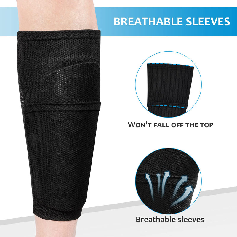 Anrrew Soccer Shin Guards with Sleeves.for Kids Youth Adults Superlight shin Guards Pads,Protective Soccer Equipment Small - NewNest Australia