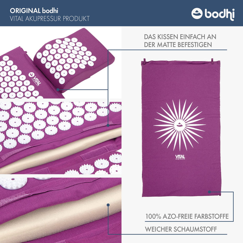 Acupressure Set Vital: Acupressure Mat (74 X 44 Cm) And Acupressure Pillow In A Great Value Set, Revitalizing Mat For The Back And Pillow For The Neck, Soothing Relaxation Mat And Pillow - NewNest Australia