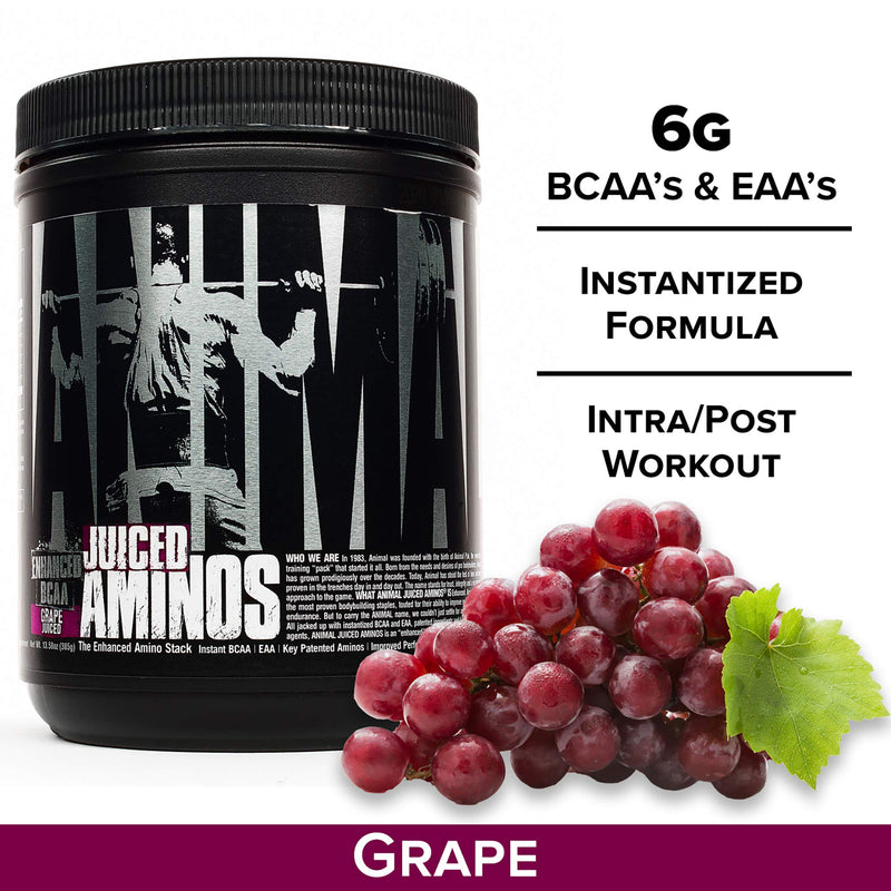 Animal Juiced Aminos - 6g BCAA/EAA Matrix Plus 4g Amino Acid Blend for Recovery and Improved Performance - Grape- 30 Servings, 13.58 Ounce 13.58 Ounce (Pack of 1) - NewNest Australia