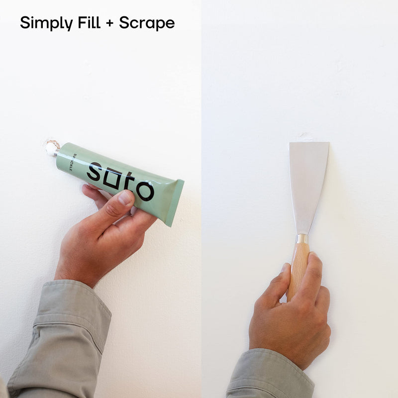 soto Premium SPACKLE 7-Piece KIT. Includes: Spackle, Key, Knife, Sandpaper, Gloves, Towel, Cotton Tool Storage Case. Use on: Walls, Ceiling, Furniture, Cabinets (No. 01 Perfect White) No. 01 Perfect White - NewNest Australia